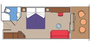 msc croisières balcon chambre à coucher plan