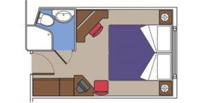 msc cruise line sinfonia chambre vue mer plan