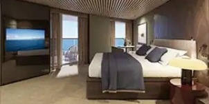 NCL Norwegian Aqua Suite du Propriétaire The Haven Avec Chambre Principale et Grand Balcon Orienté Arrière