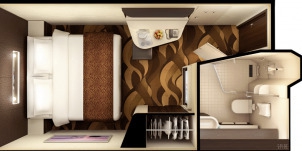 ncl norwegian escape cabine intérieur plan