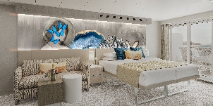 NCL Norwegian Prima Suite Club Avec Balcon Orientée Vers L'avant Avec Grand Balcon