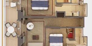 NCL Norwegian Prima Villa Familiale The Haven Avec 2 Chambres Et Grand Balcon Plan