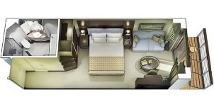 Oceania Cruise Line Croisière Marina cabine Véranda niveau concierge